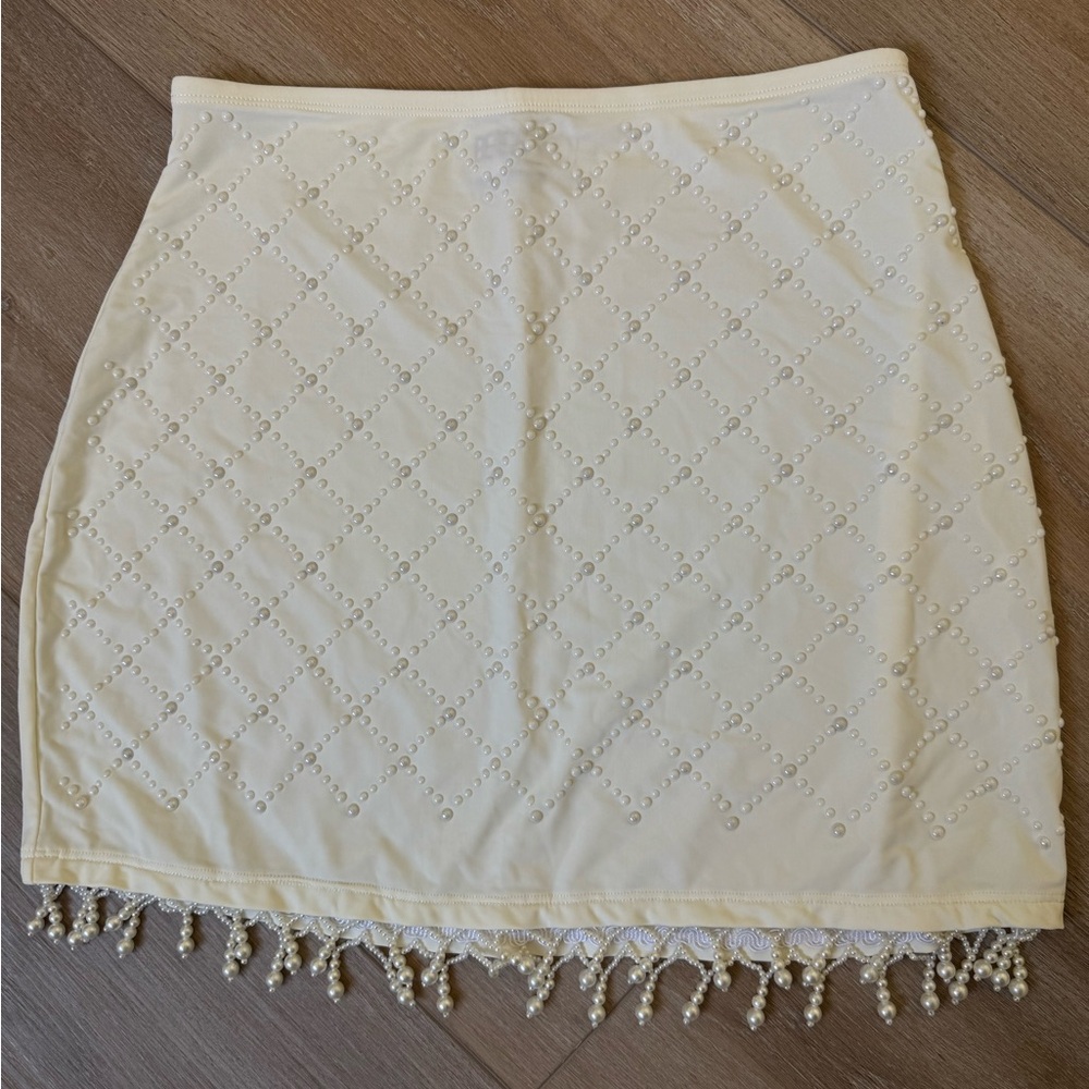BEACH RIOT White Pearl Skirt